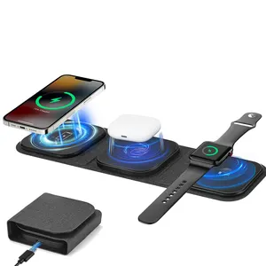 2023 new qi 15w mini portable fast wireless charger pad multiple purpose wireless cellphone charger