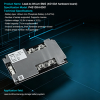 Placa de Proteção de Bateria com Hardware BMS PCM 4S 12.8V 100A para Ferramentas Industriais e Armazenamento de Energia