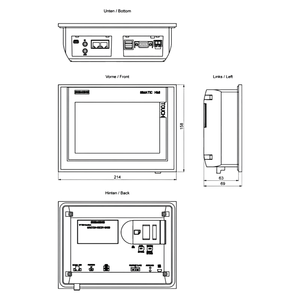หน้าจอสัมผัสซีเมนส์รุ่นใหม่ ขนาด 7 นิ้ว แบบไวด์สกรีน TFT SIMATIC Comfort 6AV2124-0GC01-0AX0 HMI TP700 - Product Image 4
