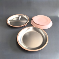 Ensemble d'alimentation pour bébé en gros, assiette divisée en silicone et acier inoxydable sans BPA, kit d'apprentissage de la mangeoire pour enfants de 1 à 4 ans, assiette à collation