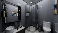 Panel decorativo de PVC para baño, revestimiento de pared impermeable de alto brillo, 1000mm de ancho
