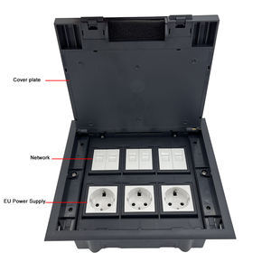 สะดวก EU เยอรมนีซ็อกเก็ตชั้นไฟฟ้าครอบคลุมกล่อง 6 ขา 16A ไฟฟ้าโมดูลาร์ซ็อกเก็ตชั้นพื้น RJ45 - Product Image 5