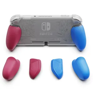 Nintendo Switch Lite 게임 액세서리용 교체 가능한 그립이 있는 스컬 앤 코 그립케이스 라이트 보호 케이스 커버 쉘