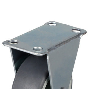 Fixed TPR Rubber <b>Caster</b> <b>Wheel</b> 1.5 Inch Flat Bottom High Load Bearing For Heavy Duty Handcarts - Product Image 1