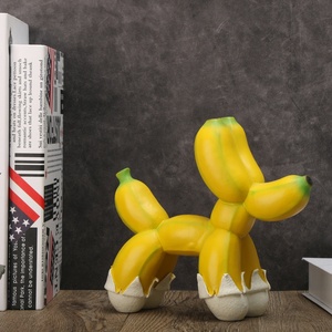 Bestseller cane palloncino in resina e cane Banana Cross-Border animale astratto ornamento per interni decorazione per la casa miglioramento - Product Image 3