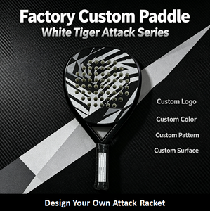 JN4025 Palas de Padel en Fibre de Carbone, Raquette de Padel de Style Offensif pour Joueurs Avancés, Raquette de Padel Personnalisée en Usine - Product Image 3
