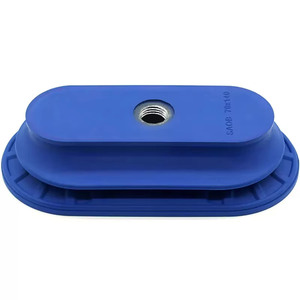 Ventosa de vacío ovalada de tira larga con inserto metálico, resistente al desgaste y a altas temperaturas para manipuladores robóticos, serie SAOF / SAOB - Product Image 1