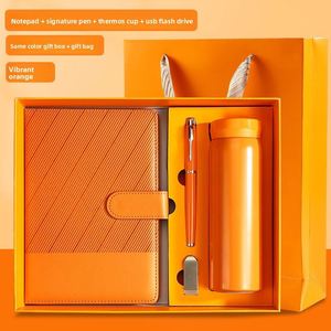 Agenda de Lujo Personalizada X515-1 con Logotipo Empresarial, Planificador de Tapa Dura A5, Diario de Oficina, Cuaderno de Cuero, Set de Regalo Moderno - Product Image 4