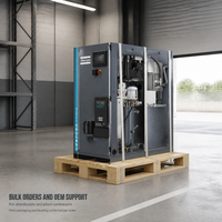 Compresseur à vis à injection d'huile Atlas Copco GA15 VSD+ FF toutes fonctions avec contrôleur NEOS NEXT et design en armoire verticale