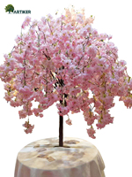 Arbre de mariage d'intérieur géant de 6 pieds 1.25 petit arbre de fleurs de cerisier artificiel de 14 pieds de couleur rose clair pour bois fabriqué