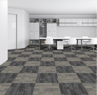 Tapis de sol commercial facile à décoller et à coller, carrelage de sol en tapis, support non tissé, carreaux de tapis en pp