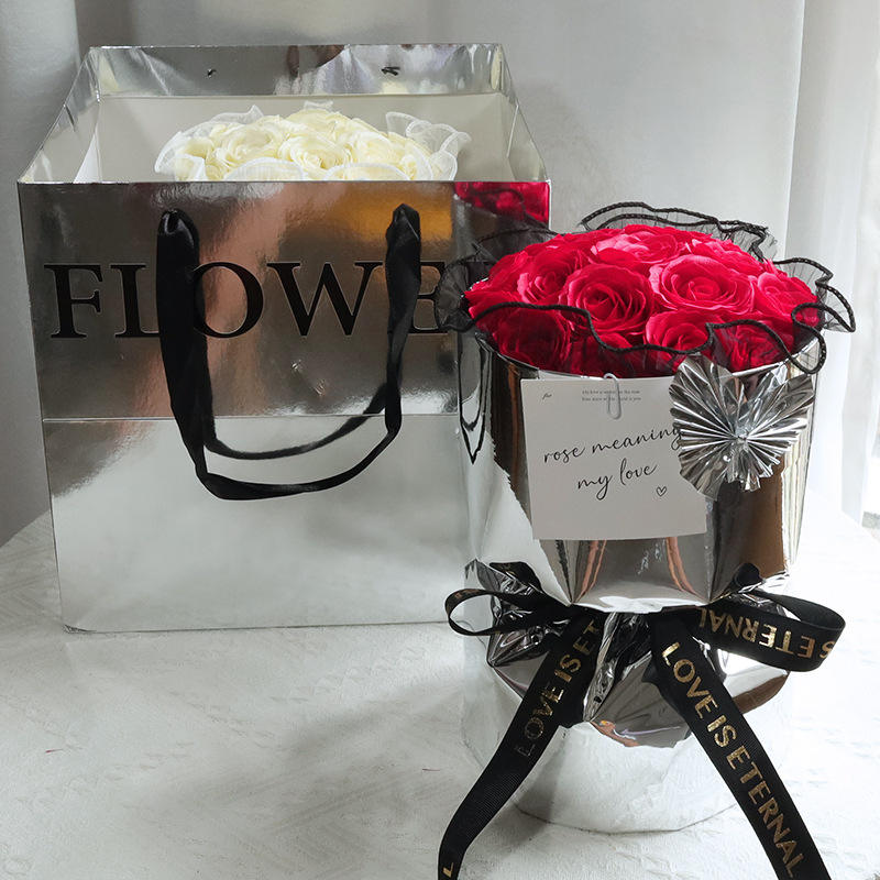 Tin Foil soap Bouquet-Red + Gift Bag