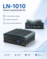 Mini PC Robusto sin Ventilador con Doble LAN, 2 COM, USB, HD, VGA, SSD para Máquinas, Kioscos, Compatible con Windows y Linux