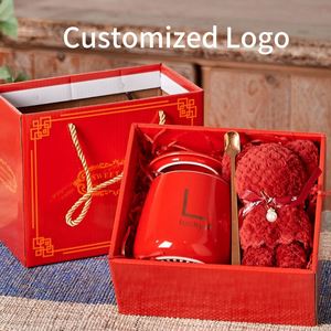 CustomPromotional Luxury Ceramic Novelty <b>Gift</b> Cup Set with Silk Screen Printing Personalization <b>for</b> Graduation Thanksgiving Day - Product Image 2