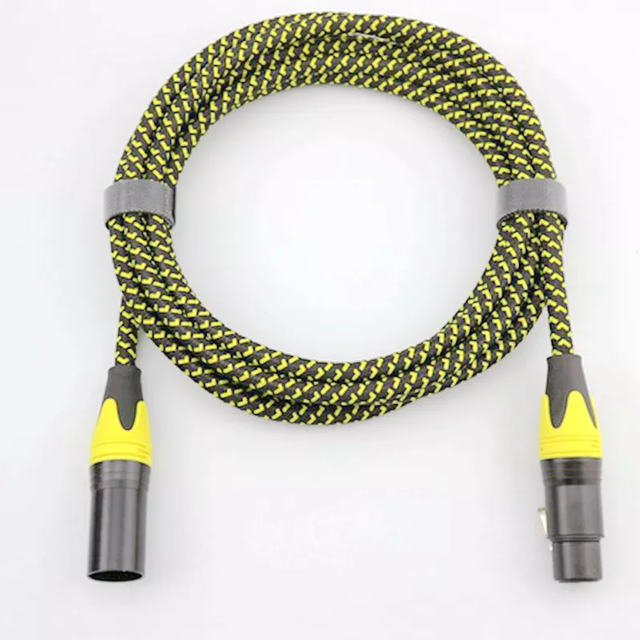 OEM Custom High Quality Woven XLR Audio Cable with Multicolored Plastic Connector Personalized Audio & Video Microphone Cable