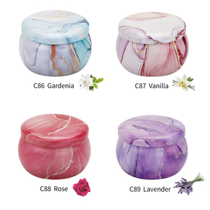 Velas Aromáticas con Lazo, Aceite Esencial para Aliviar el Estrés, Juego <span class=keywords><strong>de</strong></span> Velas Aromáticas <span class=keywords><strong>de</strong></span> Soja con Aroma a Lavanda - Product Image 2