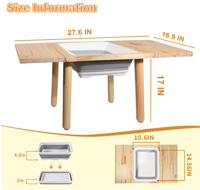 Mesa Auxiliar de Madera de Cedro Sólida y Duradera con Tablero de Listones, Estilo Rústico, para Patio, Terraza o Jardín de Hotel