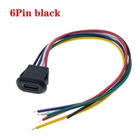3A Hochstrom-Schnell lade buchse Port USB-C Ladegerät Stecker Buchse 6pin USB Typ C Stecker Typ C Mit Kartens chnalle Buchse