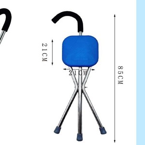 Stainless Steel Triangular Cane <b>Stool</b> With Rubber Tips For Elderly <b>Outdoor</b> Travel And Nursing Homes - Product Image 2