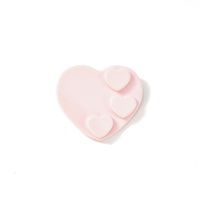 Pince à cheveux Sheyi élégante et simple en acétate en forme de cœur, accessoire de mode pour femme, usage quotidien, emballage carton