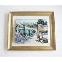 Fruit Peinture Capri Paris Venise Rue Scène Peinture Résine Photo Cadre Salon Fond Décoration Tenture Murale Personnalisé