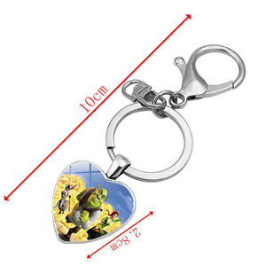 2024 usine personnalisé dessin animé <span class=keywords><strong>Shrek</strong></span> coeur chaîne porte-clés métal homard pendentif porte-clés - Product Image 2