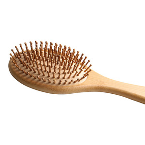 Peigne ovale en bois avec coussin d'air, grande brosse antistatique pour coiffage et massage des cheveux, pour usage domestique - Product Image 2