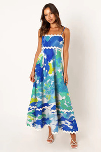 Envío Aéreo Rápido, Elegante Vestido Largo sin Mangas con Tirantes Finos, Novedades 2024, Vestido Largo Estampado - Product Image 5