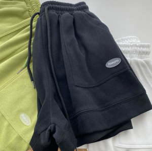 Nouveaux shorts de sport décontractés pour femmes à taille haute, amincissants, avec cordon de serrage, coupe ample et <span class=keywords><strong>large</strong></span>, style A - Product Image 4