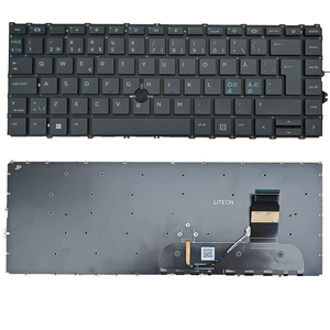 Teclado con Distribución de Teclas del Reino Unido/Tailandia/TR/ROM/NO/KZ/IT/ISL/BE/<span class=keywords><strong>EN</strong></span>/DEN/BU/BR/SL/RU/PO para HP 840 845 745 G7 G8 Zbook Firefly 14 G7 G8 Color Negro - Product Image 5