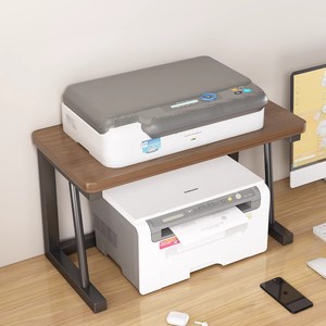 Desktop Printer Shelf Double Layer Copier Extender Office Desk Storage Rack Multi Functional Document Organizer Rectangle - Product Image 2