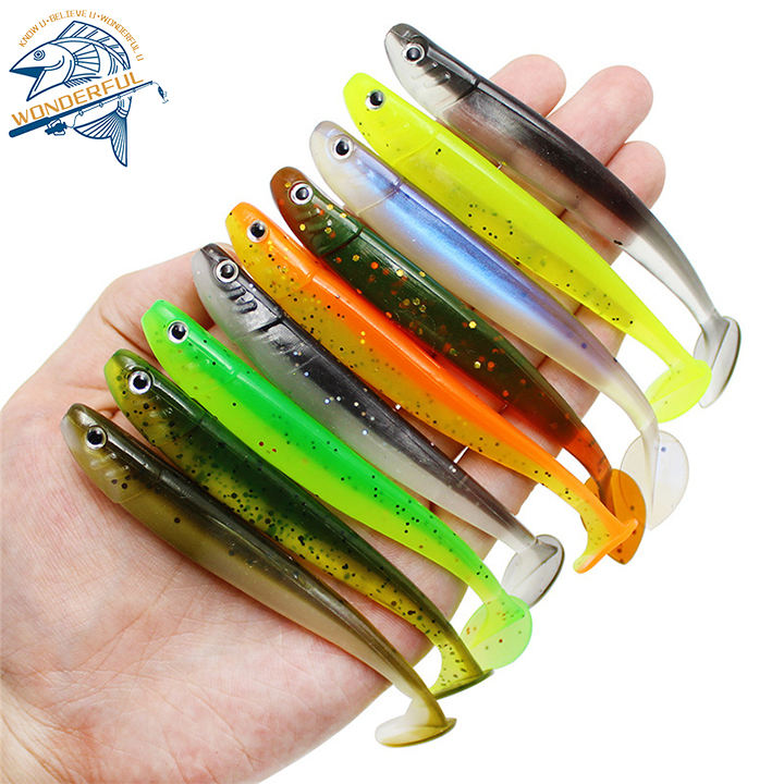 Fishing Soft Bait Two-color T Tail Road Sub Lure 10.5cm / 4.7g New Soft Fishing Lure For Cheap