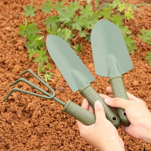 Green Smooth <b>Garden</b> <b>Tool</b> <b>Set</b> 3 Piece A3 Steel Head PP Handle Ergonomic Design For <b>Garden</b> Work - Product Image 1