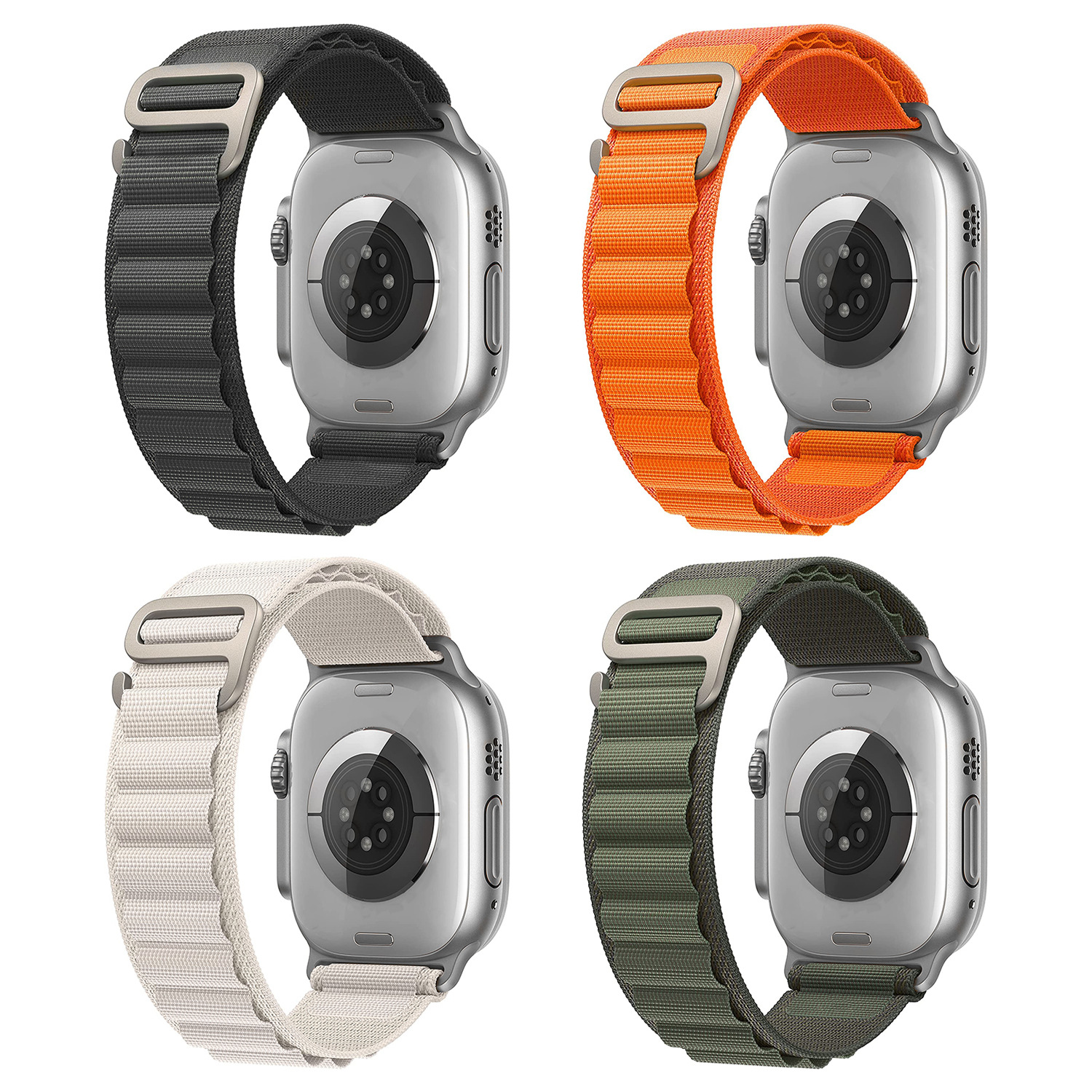 Нейлоновый ремешок, совместимый с ремешком для Apple Watch Ultra 2/Ultra Band 49 мм 45 мм 44 мм для мужчин и женщин