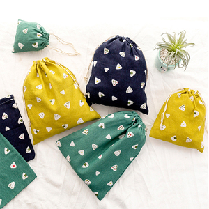 Tái Chế Giá Rẻ Khuyến Mãi Tái Sử Dụng Có Thể Gập Lại Biểu Tượng Tùy Chỉnh In Quà Tặng Dễ Thương Đóng Gói Vải Bông Dây Rút Túi - Product Image 1