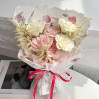 Papier d'emballage floral multicolore en papier Dongba découpé à la main, papier d'emballage cadeau floral haut de gamme, matériau d'emballage pour bouquets de fleurs