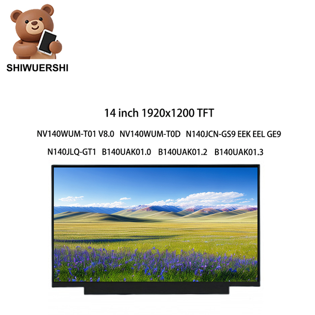 14" Lcd Screen 1920*1200 EDP 40pins 60Hz Replacement NV140WUM T0D N140JCN GS9 EEK EEL GE9 N140JLQ GT1 B140UAK01.0 B140UAK01.2