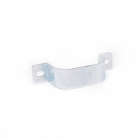 Fabrication sur mesure de pièces en tôle estampée, sangle de tuyauterie galvanisée, collier de serrage pour tuyau, support à deux trous, colliers de réparation pour tuyaux