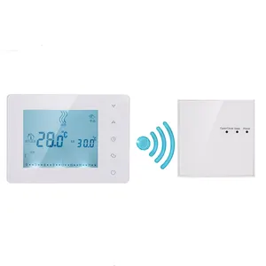 Akıllı duvar kablosuz RF dokunmatik ekranlı termostat, oda ısıtma için programlanabilir sıcaklık kontrol cihazı ile gaz kazanı
