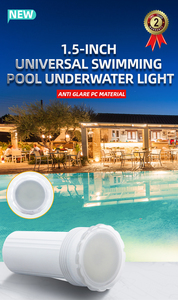 Huaxia 1.5 Thread 8W Petit éclairage LED de <span class=keywords><strong>piscine</strong></span> de haute qualité de 50 mm <span class=keywords><strong>pour</strong></span> <span class=keywords><strong>piscine</strong></span> en fibre de verre, revêtement en vinyle, <span class=keywords><strong>piscine</strong></span> enterrée et <span class=keywords><strong>hors</strong></span> <span class=keywords><strong>sol</strong></span> - Product Image 2
