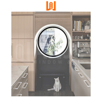 WANJIA OEM ODM Casa Interior Ventanas Aluminio Vidrio Redondo Fixwd Ventana Circular Ventanas
