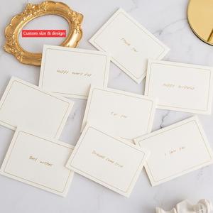Tùy chỉnh thiết kế dập nổi lá vàng giấy thẻ kinh doanh màu đen Cảm ơn bạn thẻ cho nhỏ của tôi thẻ kinh doanh - Product Image 1