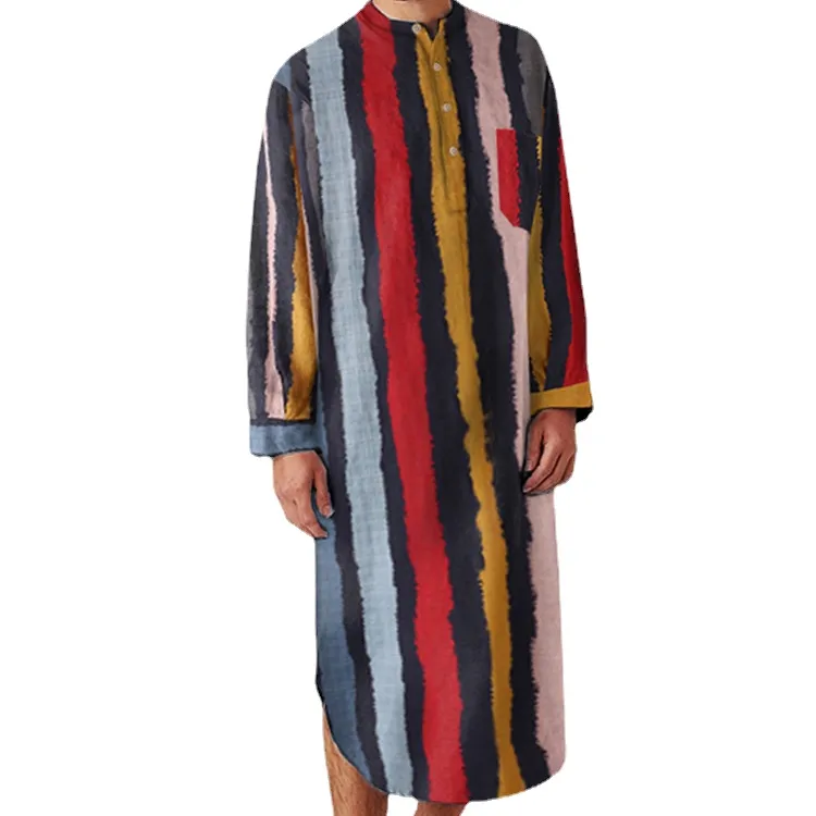 SIPO भारतीय पारंपरिक पहनने कुर्ता हेनले शर्ट कफ्तान Thobe टी शर्ट लंबी आस्तीन प्रकाश सादा गाउन Nightshirts कुर्ता पायजामा आदमी