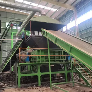 Fully automatic waste tire recycling line crumb rubber grinding machine waste tire recycle equipment rubber crumb equipment