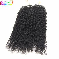 Cheveux indiens bruts non traités pour femmes environ 100 g/ensemble 1g/brin Micro Link Curly Microlink cheveux humains Micro Loop Extensions de cheveux