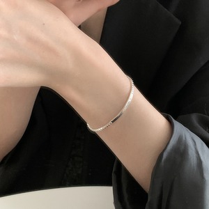 Heavy Industry Korean Edition Pure Silver Long Brand Box Cadena Pulsera Simple Neutral High Silver Pulsera Diseñador <span class=keywords><strong>de</strong></span> joyas - Product Image 2