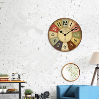 Horloge murale décorative ronde pour chambre Horloges murales antiques à quartz de qualité à piles