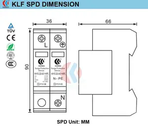Thiết Bị Bảo Vệ Tăng Điện Xoay Chiều Một Pha Bảo Hành 5 Năm Thiết Bị Bảo Vệ Tăng Điện 2P 220V - Product Image 6