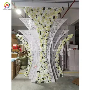 Il fornitore acrilico di nozze del contesto dell'incisione su ordinazione del contesto di nozze del fiore bianco gigante 3D di vendita della fabbrica