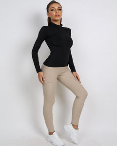 <span class=keywords><strong>Pantalon</strong></span> d'équitation beige pour <span class=keywords><strong>femme</strong></span>, jodhpurs, cuissardes, collants avec poche, extensible dans quatre directions, pour l'équitation anglaise - Product Image 2